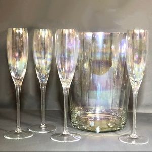 Vintage Rainbow Champagne Set